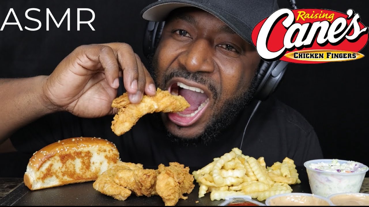 ASMR MUKBANG RAISING CANES THE BOX COMBO. (EATING SOUNDS) TCASMR