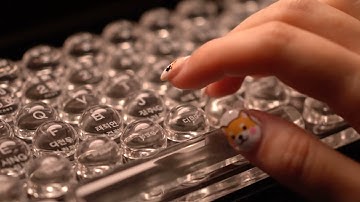 [유리] Keyboard ASMR - Glass #유리키보드 #ASMR #AI영상 #keyboardasmr #aiasmr