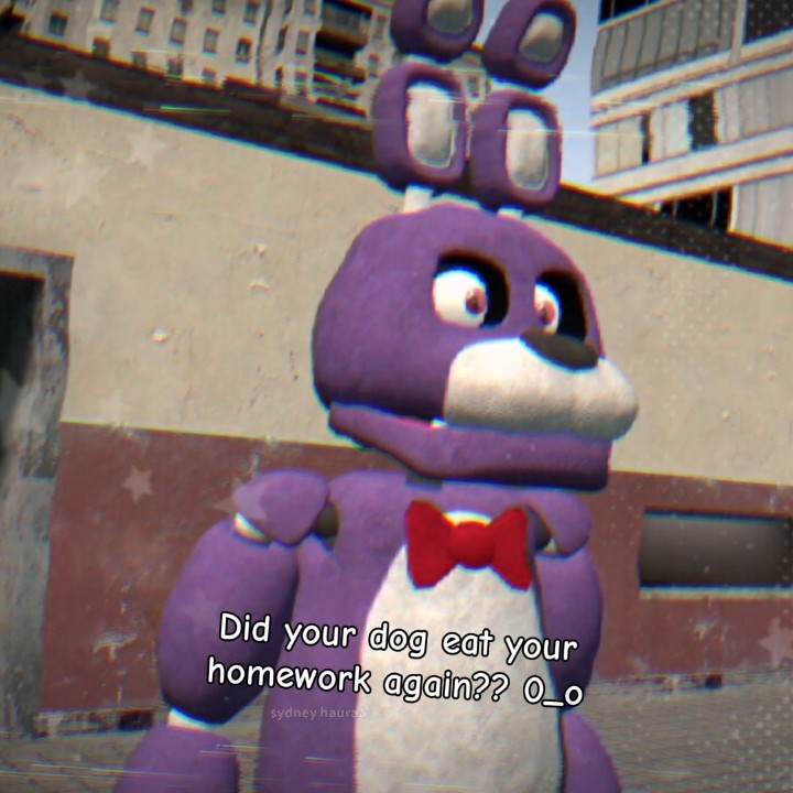 #FNAF Did your dog eat your homework again? 0_0 #shorts #fnaf #fnafbonnie