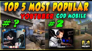 Top 5 Most Popular Youtuber In Call of Duty Mobile