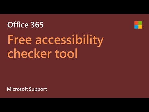 Thumbnail for the embedded element "How to use the Office 365 Accessibility Checker | Microsoft"