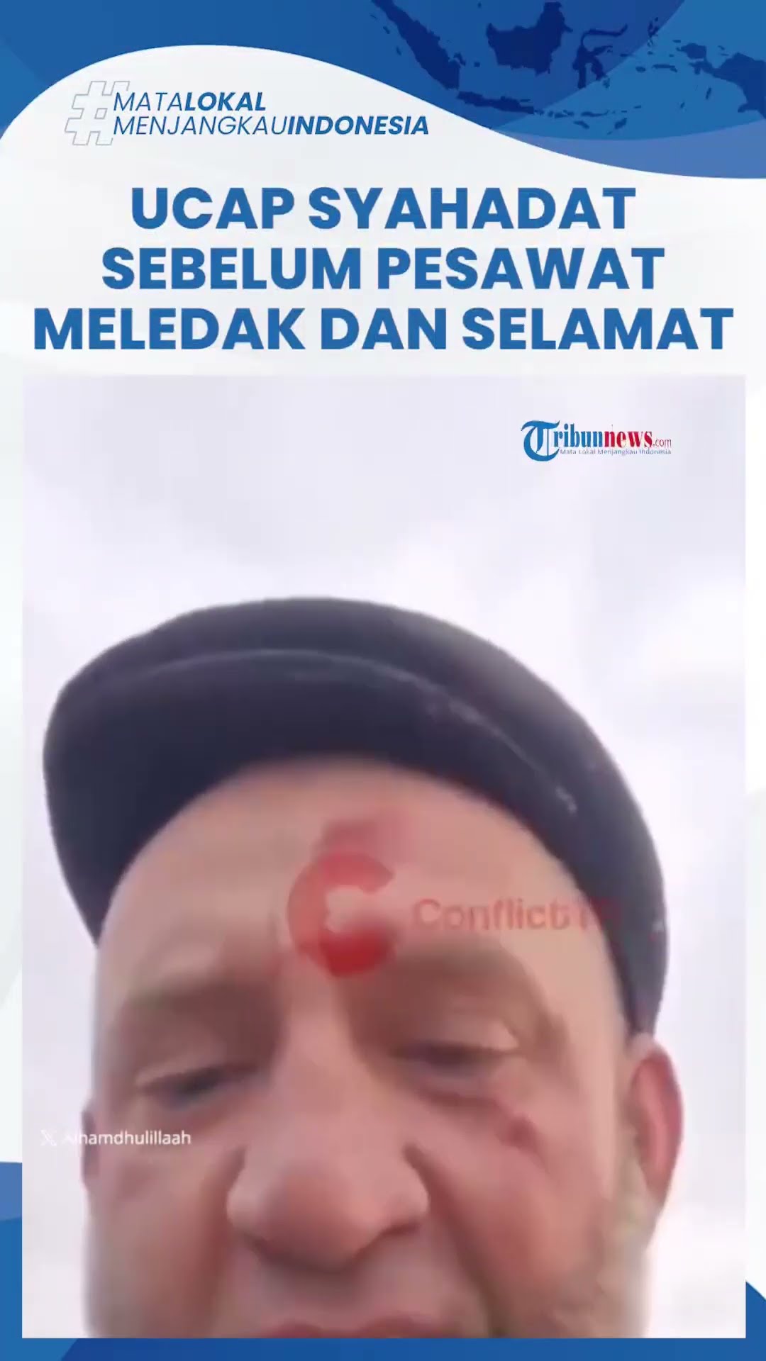 Viral Video Pria Ucap Syahadat lalu Dikirim ke Istri sebelum Pesawat Meledak, Berakhir Selamat