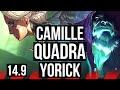 Camille vs yorick top  20210 quadra legendary 49k dmg 600 games  na grandmaster  149