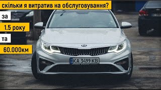 Скільки я витратив на обслуговування KIA K5 LPI за півтора року та 60.000км