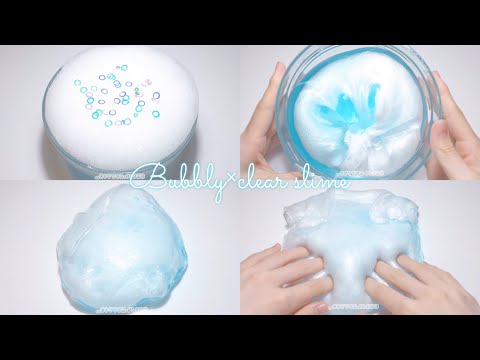 ?しゅわしゅわスライム×クリアスライム?《ASMR》《音フェチ》Bubbly clear slime