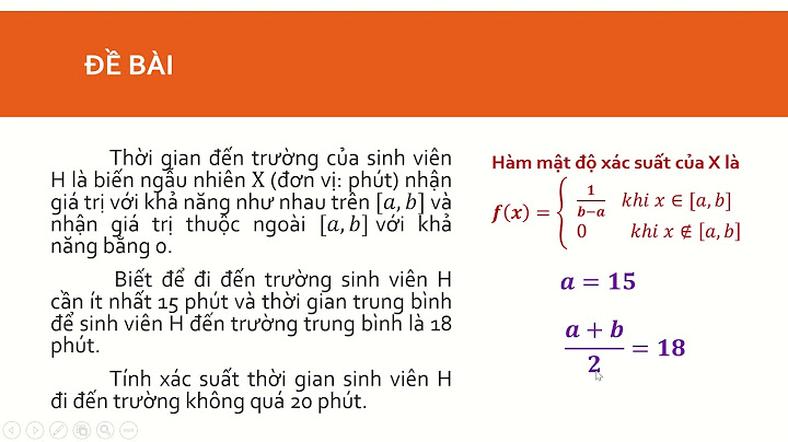 Bài tập phân bố phối đều liên tục