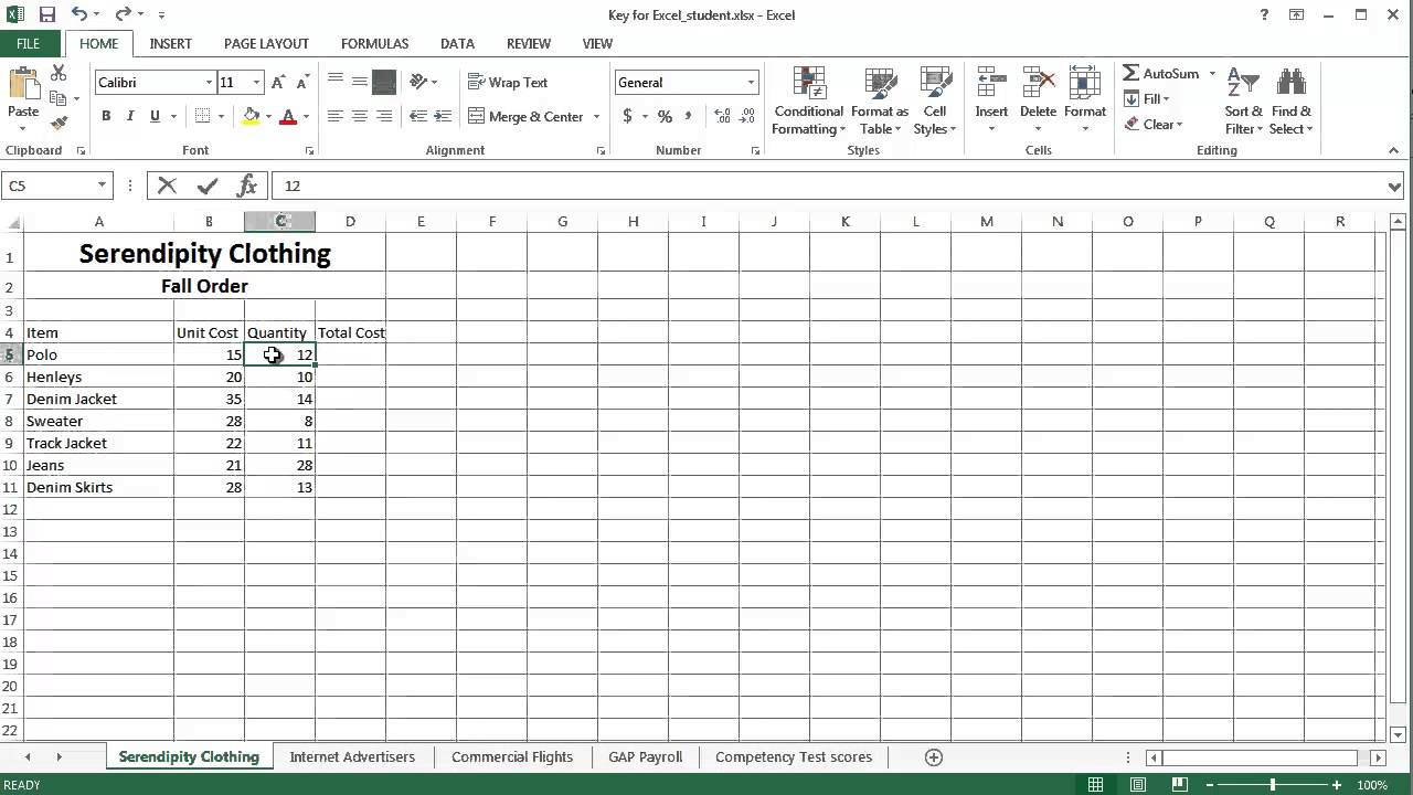 easy excel assignment