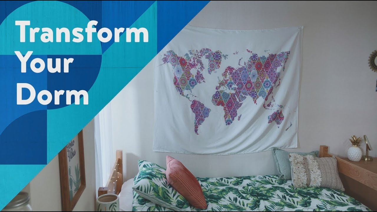 organization ideas for clothes Transform Your Dorm | Boho Room Makeover