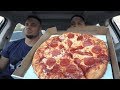 Eating Marcos Pizza @hodgetwins