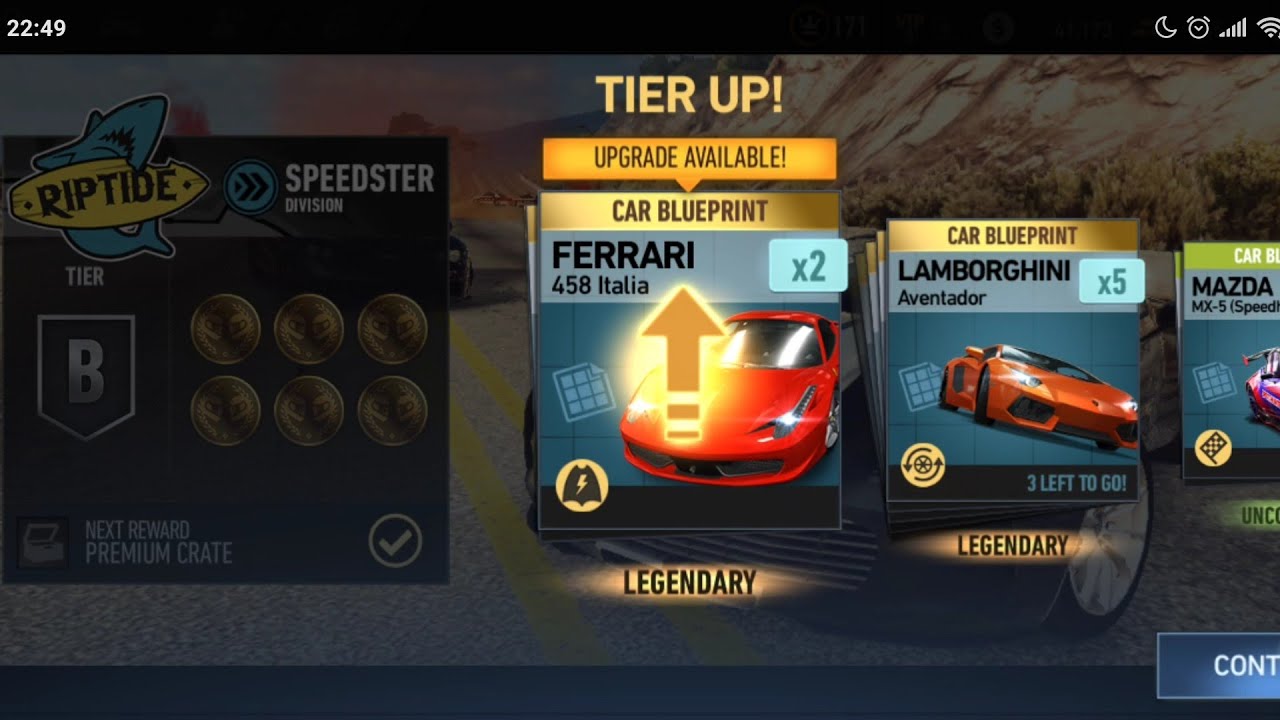 NFS No Limits Underground Rivals - Riptide Speedster Division Premium Crate Rewards