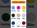 Farbnamen auf Deutsch A2/Deutsch lernen #deutschlernen #deutsch #lernen