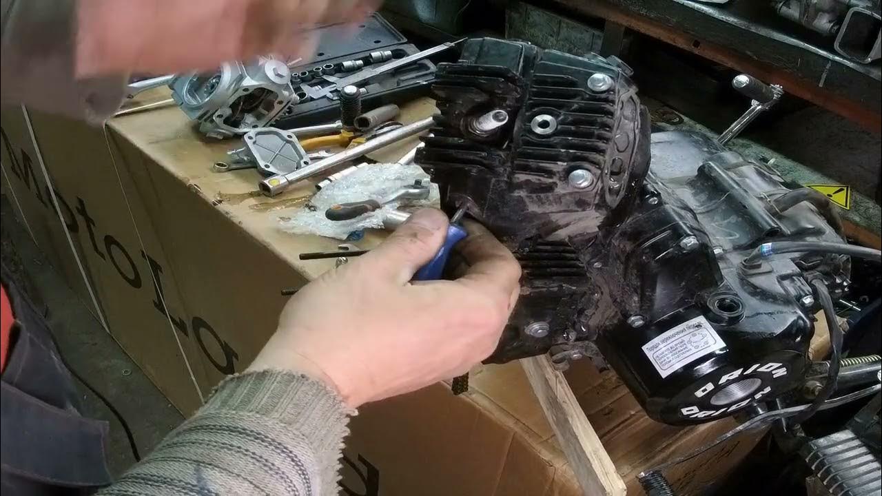 Мопед Альфа ремонт шпильки глушителя - YouTube