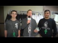 Two fans compete in a jersey challenge at SoxFest 2016