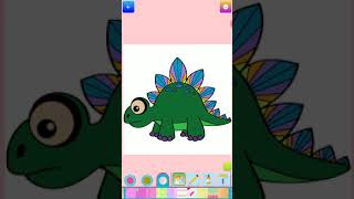 LearnWithFira.com  - Dinosaur Coloring Book for kids, best android coloring games with glitters screenshot 2