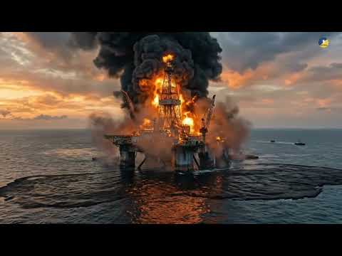 How Oil Rigs Work in the Ocean | Crude Oil Extraction Process.🧠🫡   #ocean #viral 