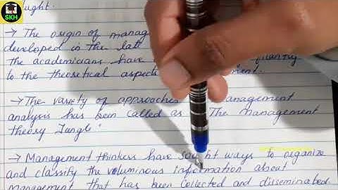 Evolution of Management Thoughts-Explanation in English|MBA|BBM|BBA |Sakthi