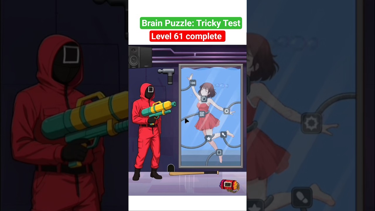 Brain Puzzle: Tricky Test Level 61 complete #brainpuzzle