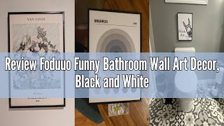 Review Foduuo Funny Bathroom Wall Art Decor, Black and White humorous Donkey Picture, Humor Animals