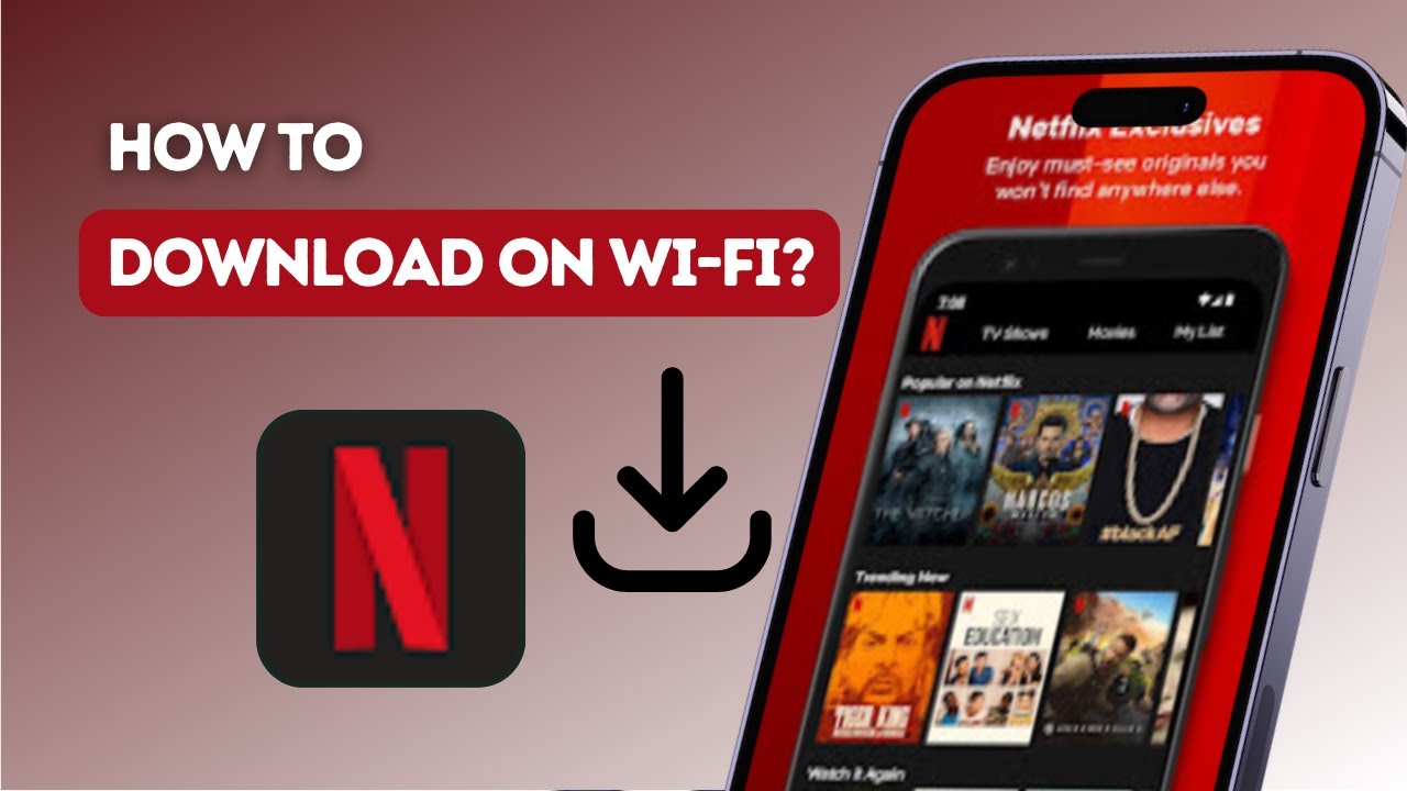 How to enable the download only on Wi-Fi option on Netflix?