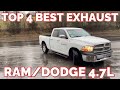 Top 4 BEST EXHAUST Set Ups for RAM/DODGE 4.7L V8!