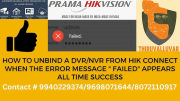 Hikvision Unbind error English
