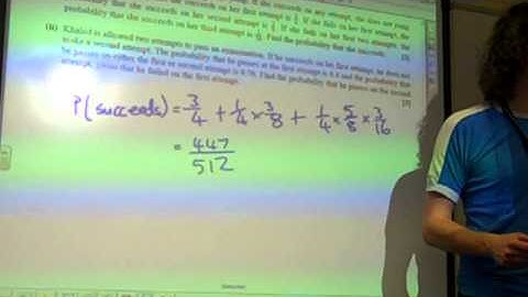 S1 OCR Conditional probability January 2013 q2