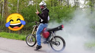 Simson Burnout ? Palenie gumy simsonem ?? CHYLORACING