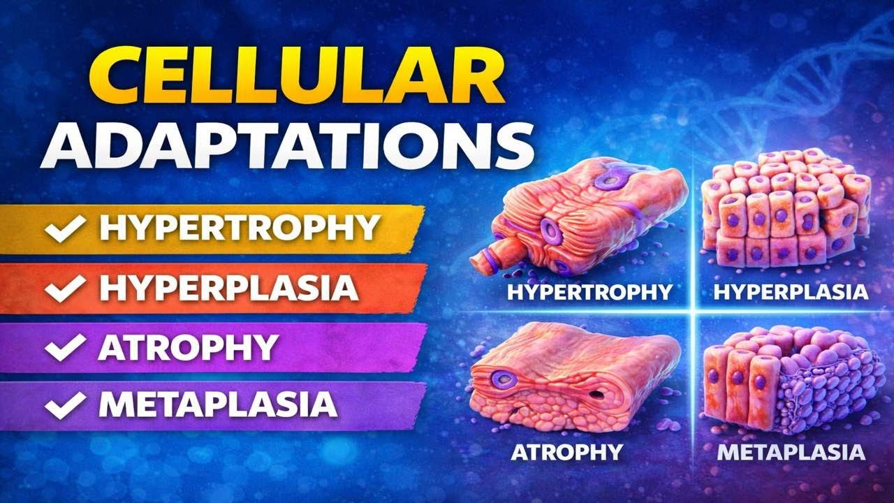 Cellular Adaptations Explained | Hypertrophy, Hyperplasia, Atrophy, Metaplasia | Pathology PYQ