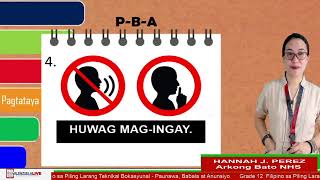 Grade 12  Filipino sa Piling Larang Teknikal Bokasyunal - Paunawa, Babala at Anunsiyo