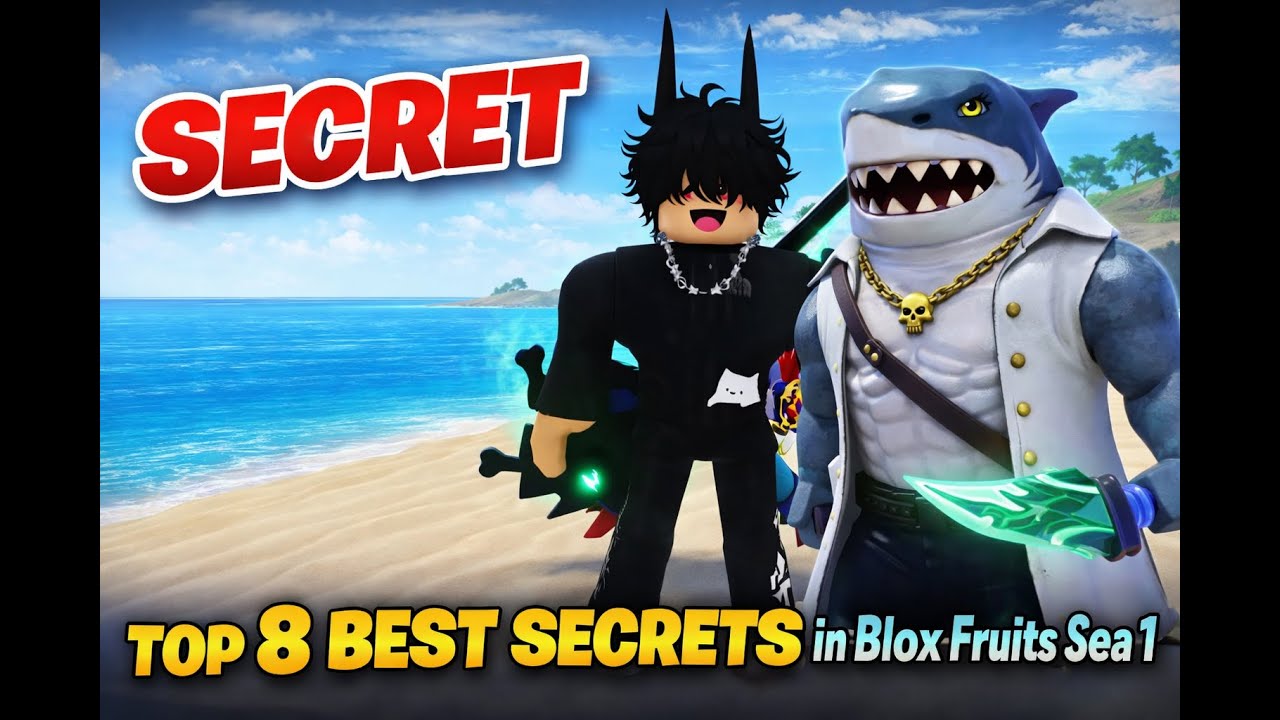 TOP 8 MOST HIDDEN SECRETS in Blox Fruits Sea 1