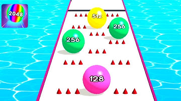 Faster Run 2048 - Ball game 3D ! All Levels Gameplay Part 69 android,ios