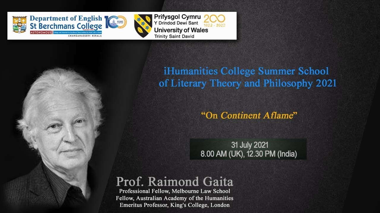 On Continent Aflame | Prof. Raimond Gaita