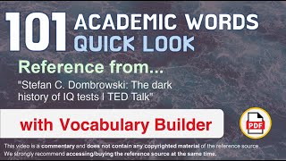 101 Academic Words Quick Look Ref from 