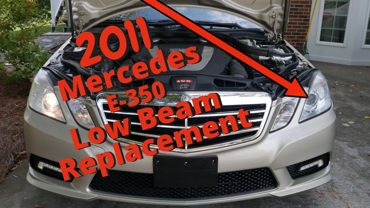 Low Beam Light Bulb Replacement2011 Mercedes E350 YouTube