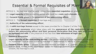 Family Code - Marriage
