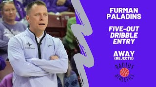Furman Paladins | 5-Out Offense | Dribble Entry AWAY-Rejects