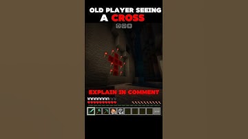New VS Old Players Seeing a Cross ... #minecraft #cross #shorts