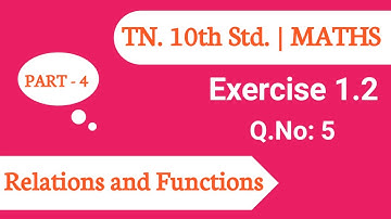 TN 10th Maths | New Syllabus | Relations and Functions | Exercise 1.2 - 5th Sum | Magee Notes