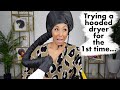 Trying A Bonnet Hooded Dryer for the 1st time! | BiancaReneeToday