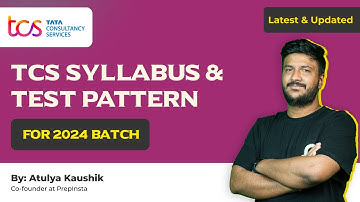 TCS NQT Syllabus and Test Pattern 2024 - 2025 | TCS Syllabus 2024