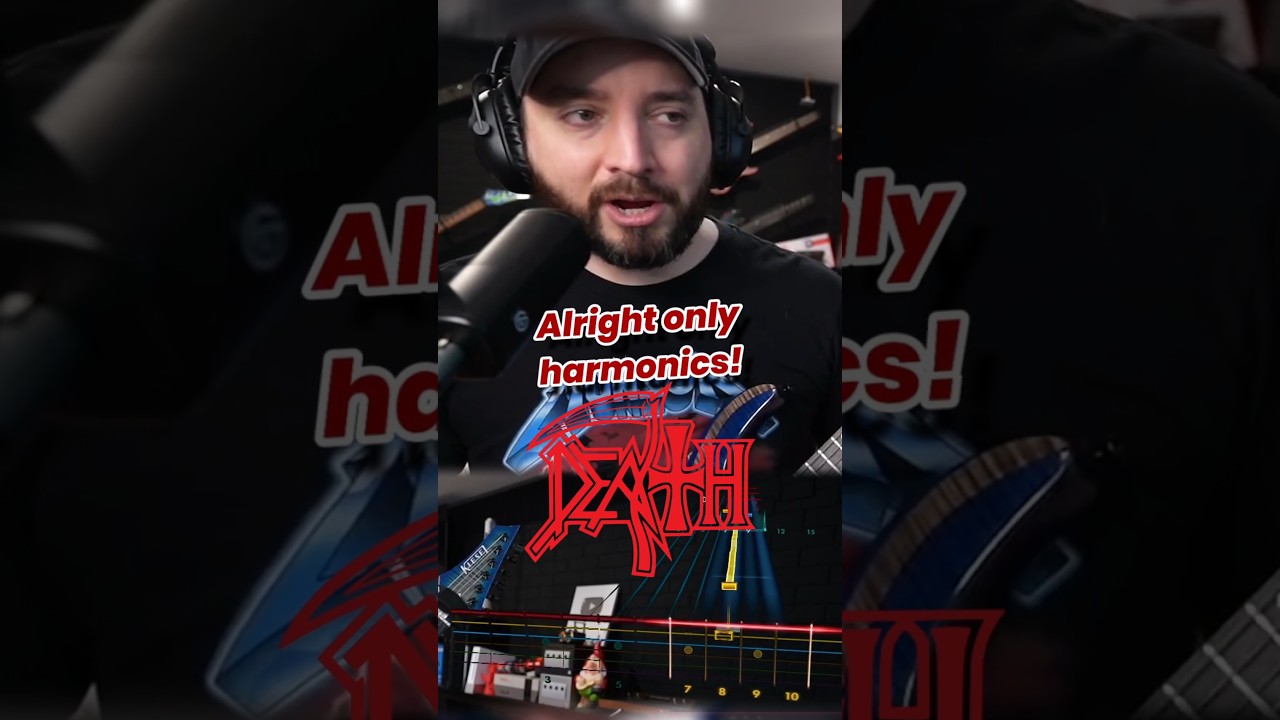Death Riff But I Only Play Harmonics #guitar #metal #deathmetal