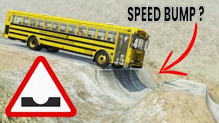 BeamNG Drive  Cars vs Inverted Speed Bumps (High Speed)