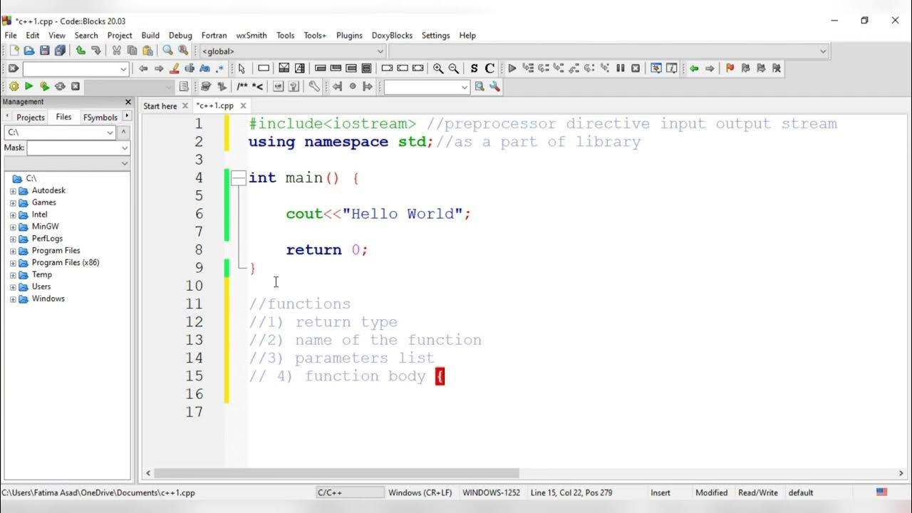C++ program | Structure of a program explained . - YouTube image.