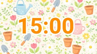 15-Minute Floral Gardening Timer 🌼 | Cozy Spring Focus Countdown
