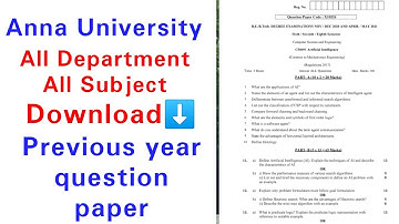How to download anna university previous year question papers | anna university latest news tamil