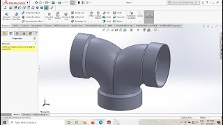 T-PIPE IN SOLIDWORKS (TEE PIPE)