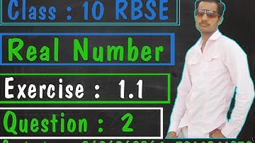 Ch 1. Real Number Class 10 Maths Rbse & Cbse Ex 1.1 Q. N. 2 Ncert Solutions