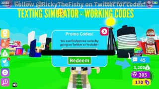 TEXTING SIMULATOR - ALL OF THE WORKING CODES,FREE MONEY - ROBLOX