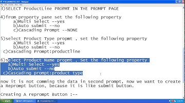 multi select cascading prompt in cognos