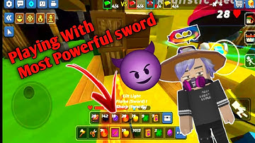 Playing With Most Powerful Sword Gilt Light in Bedwars Blockman Go 😈